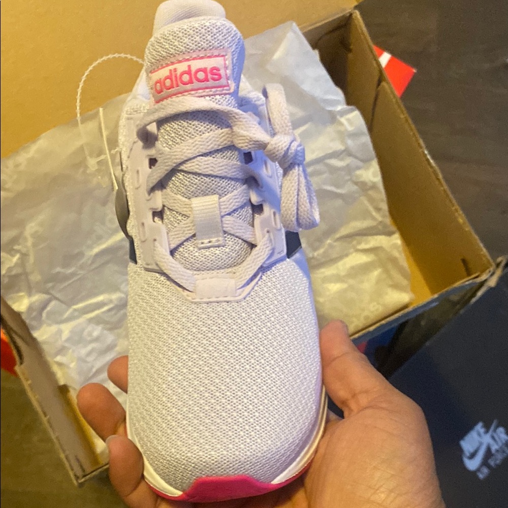 Adidas Purple and Pink Sneakers Lightweight Performance - Picture 2 of 5
